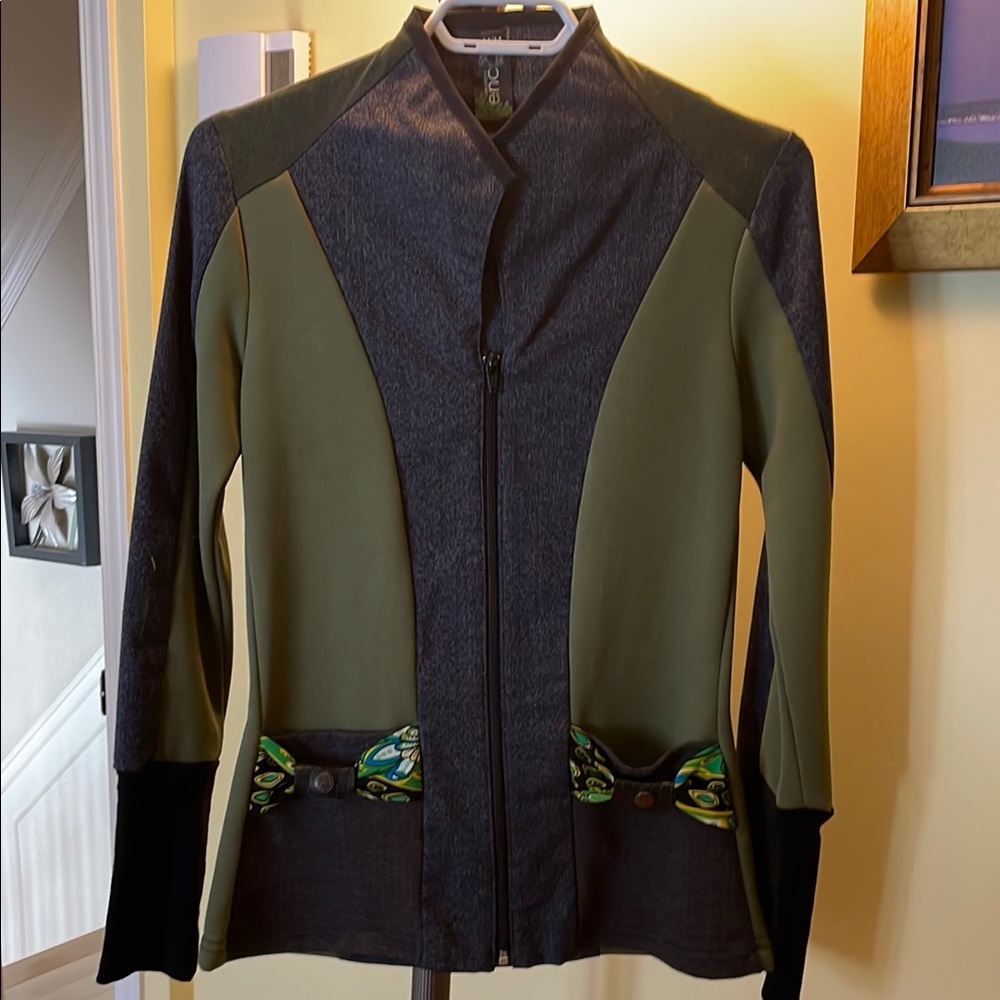 Creations encore Green & Grey jacket médium M women